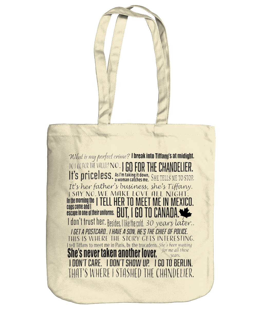 Dwight's Perfect Crime Original Design Organic Cotton Tote Bag