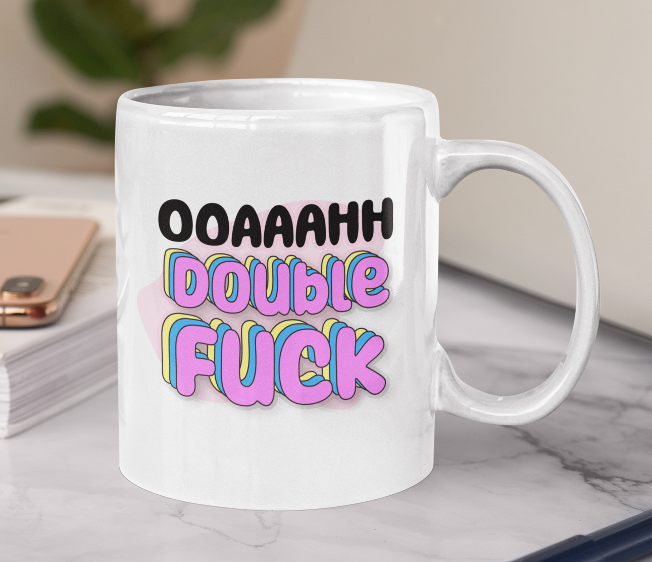 Double Fuck 11oz Two Tone Mug
