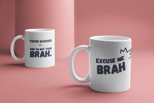 Excuse me brah mug set