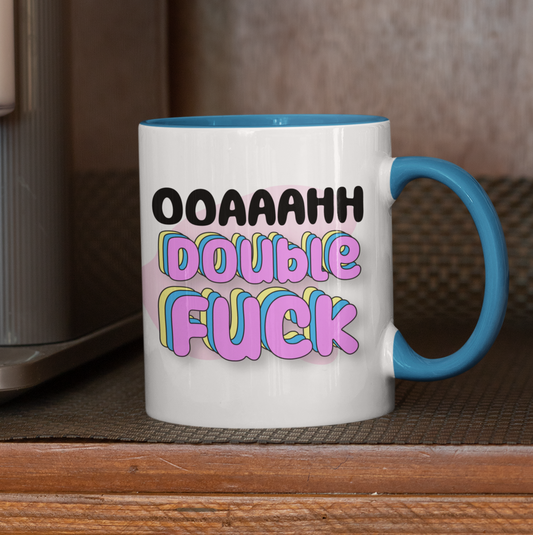 Double Fuck 11oz Two Tone Mug