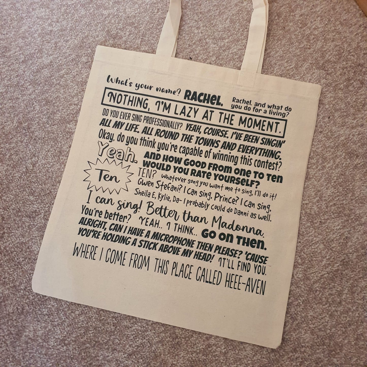 Rachel Nothing I'm Lazy at the Moment Tote Bag